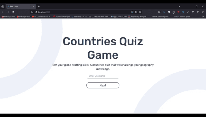 Countries Quiz Game