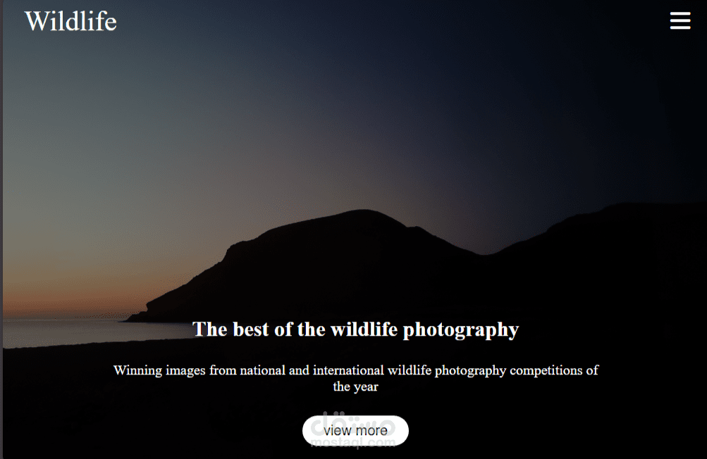 Nature web front-end