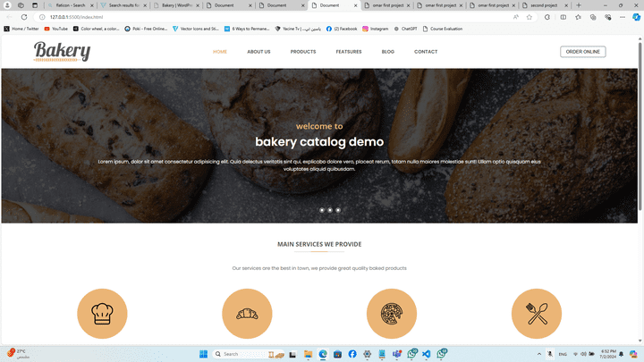 Ui bakery website