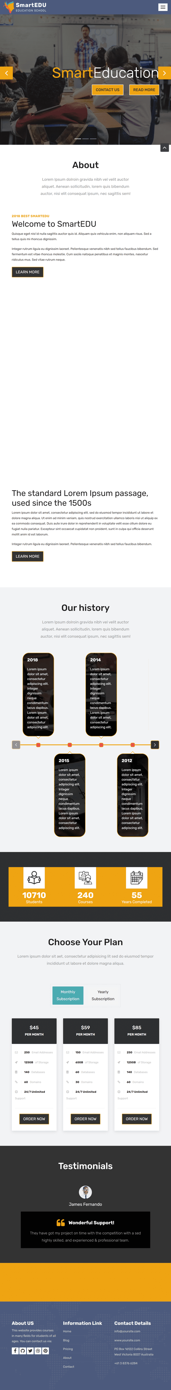 موقع Smart EDU Responsive