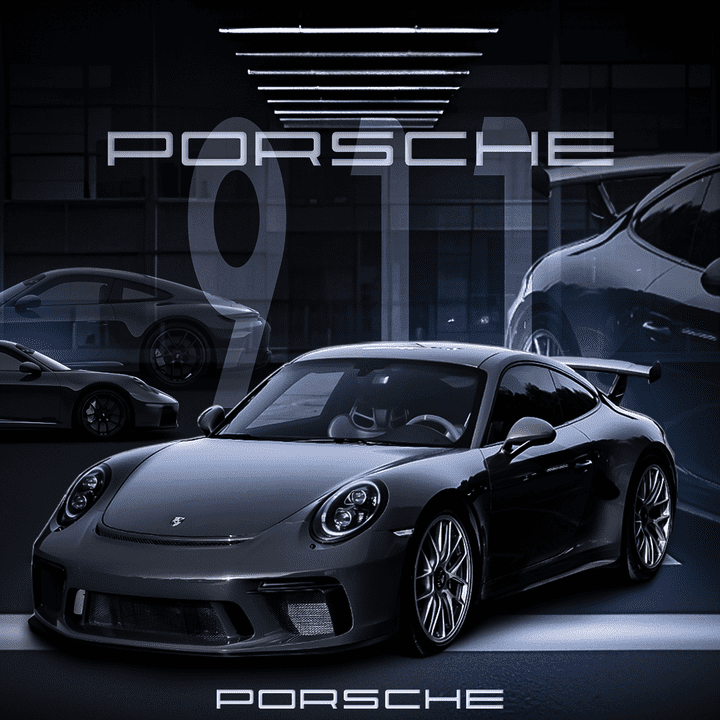 تصميم بوستر لسيارة PORSCHE 911