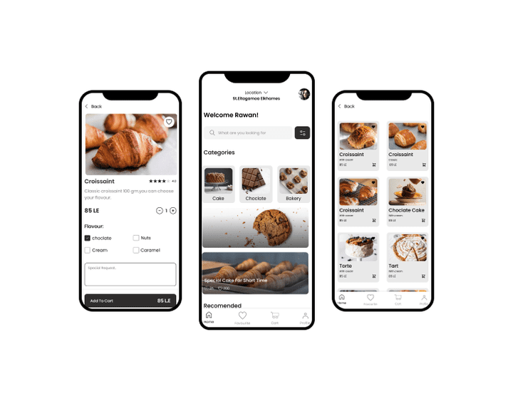 تصميم تطبيق جوال لمتجر حلويات لتحسين تجربة الطلب عبر الإنترنت