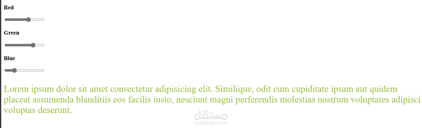 java scrtipt ,html and css project to create rgb effect on text