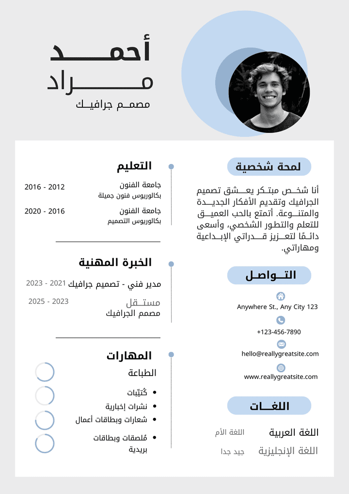 سيرة ذاتية احترافية CV