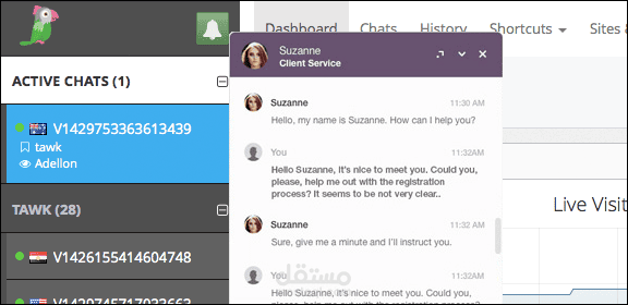 scraping chats from tawk | مستقل