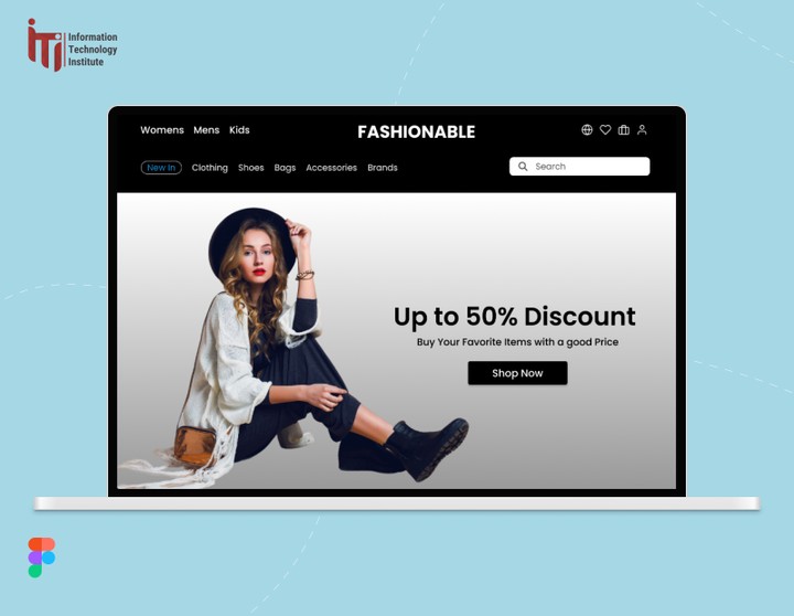 صفحة هبوط  لموقع إلكتروني لبيع الملابس/ Clothing Landing Page