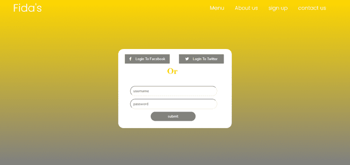 fida's login page