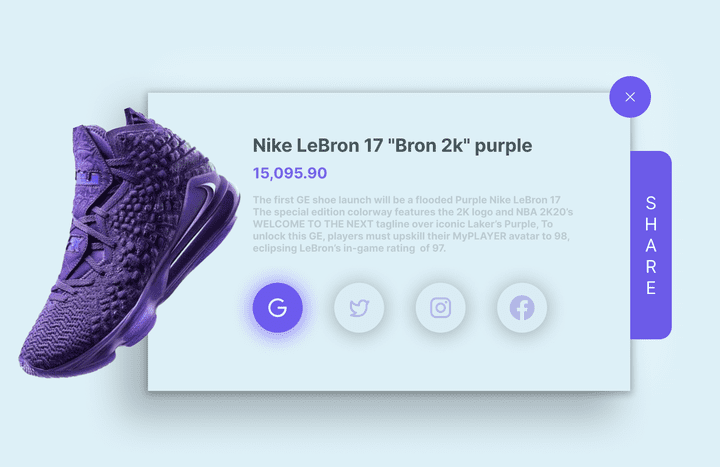 UI/UX design for nike product