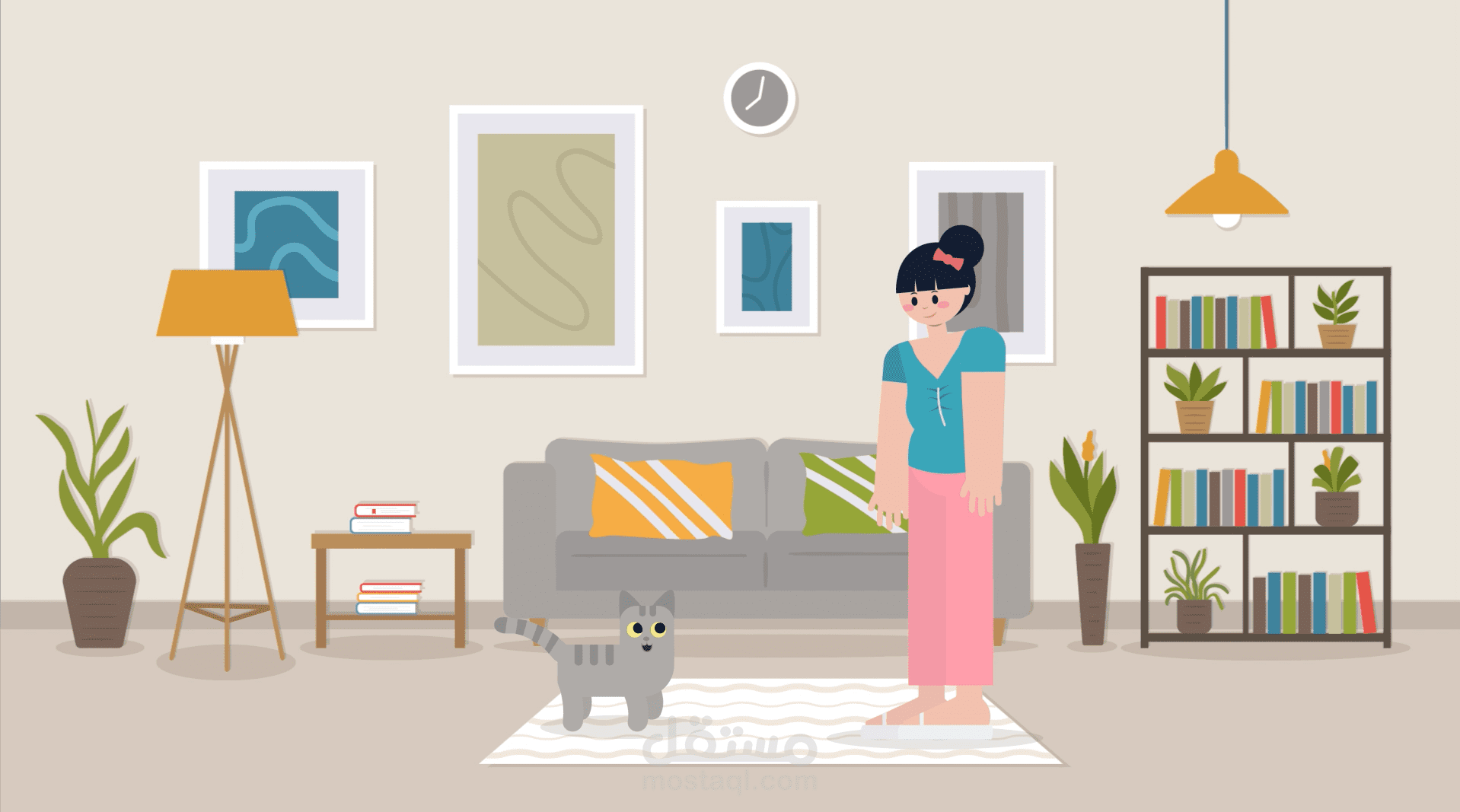 Purrfect Harmony: The Girl and the Cat