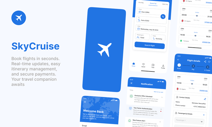 SkyCruise - Flight booking app.