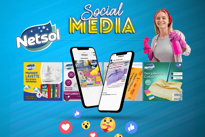 تصاميم سوشل ميديا  - Social Media Posts - Cleaning Mops and Products Brand