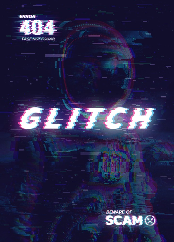 Glitch Typography Poster