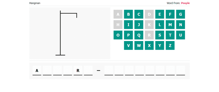 لعبة hang man