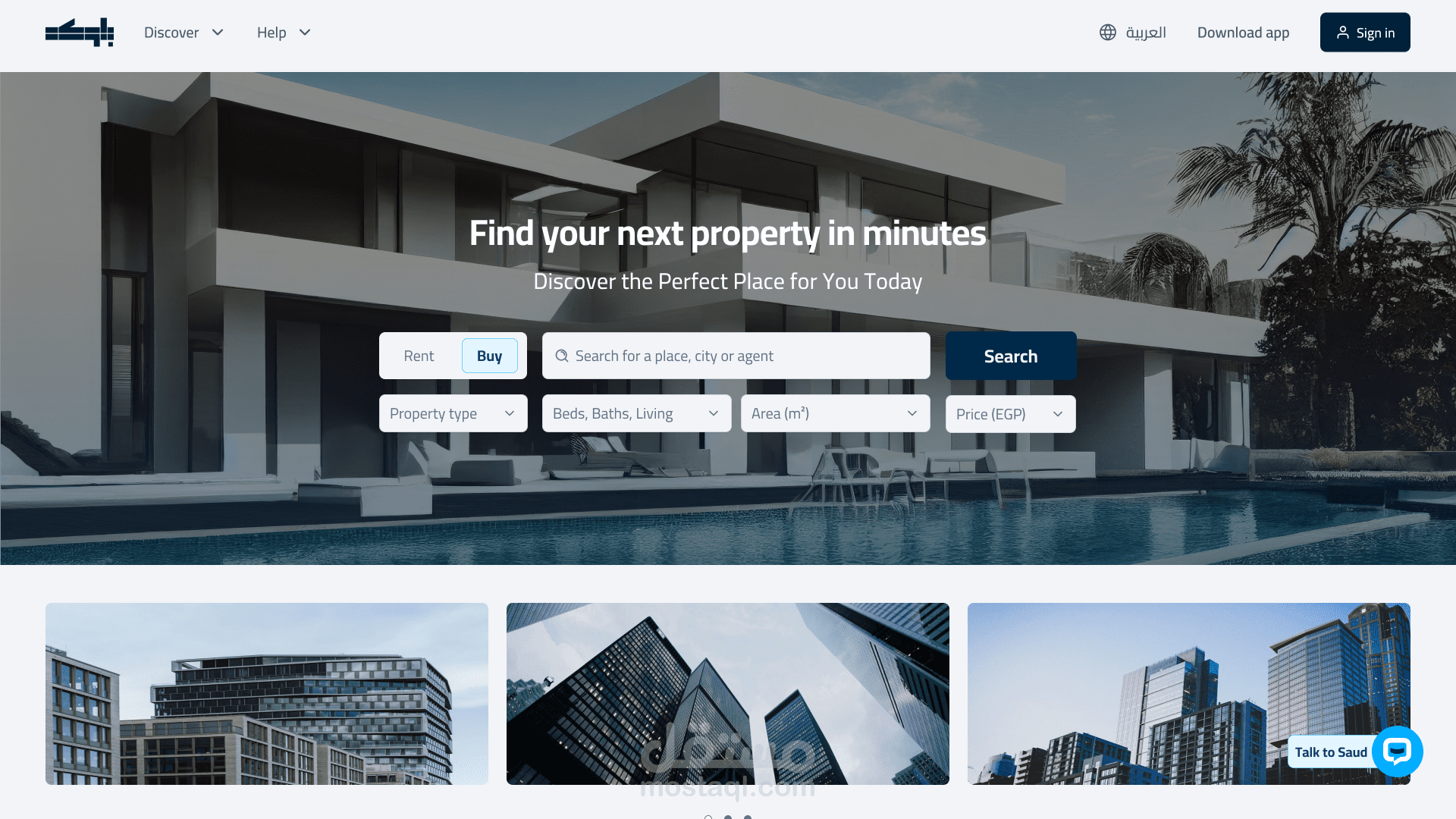 تطوير موقع عقاري متكامل – Blokkah Real Estate
