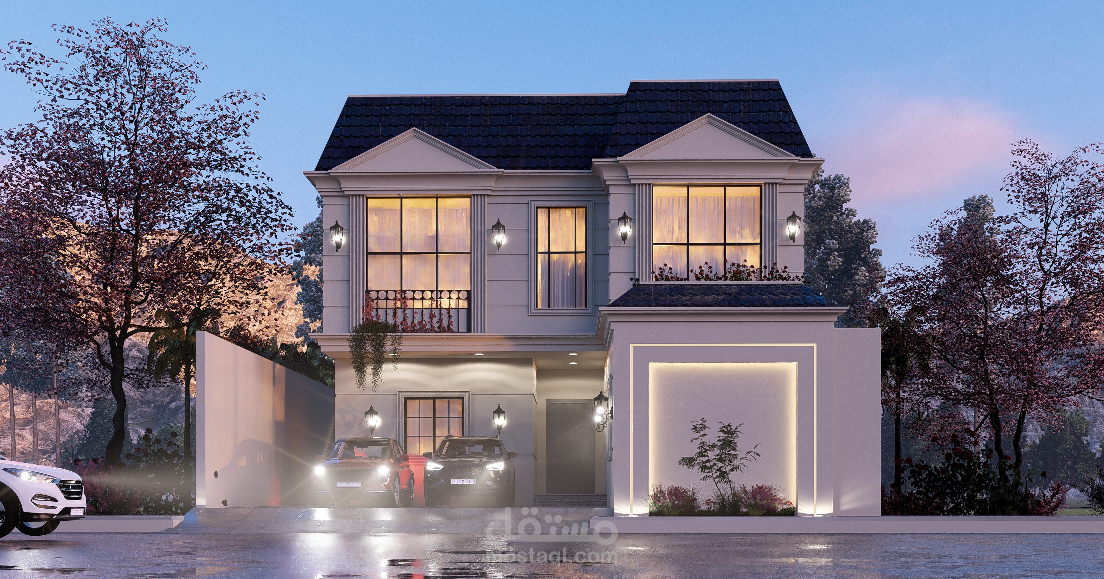 تصميم واجهة فيلا سكنية