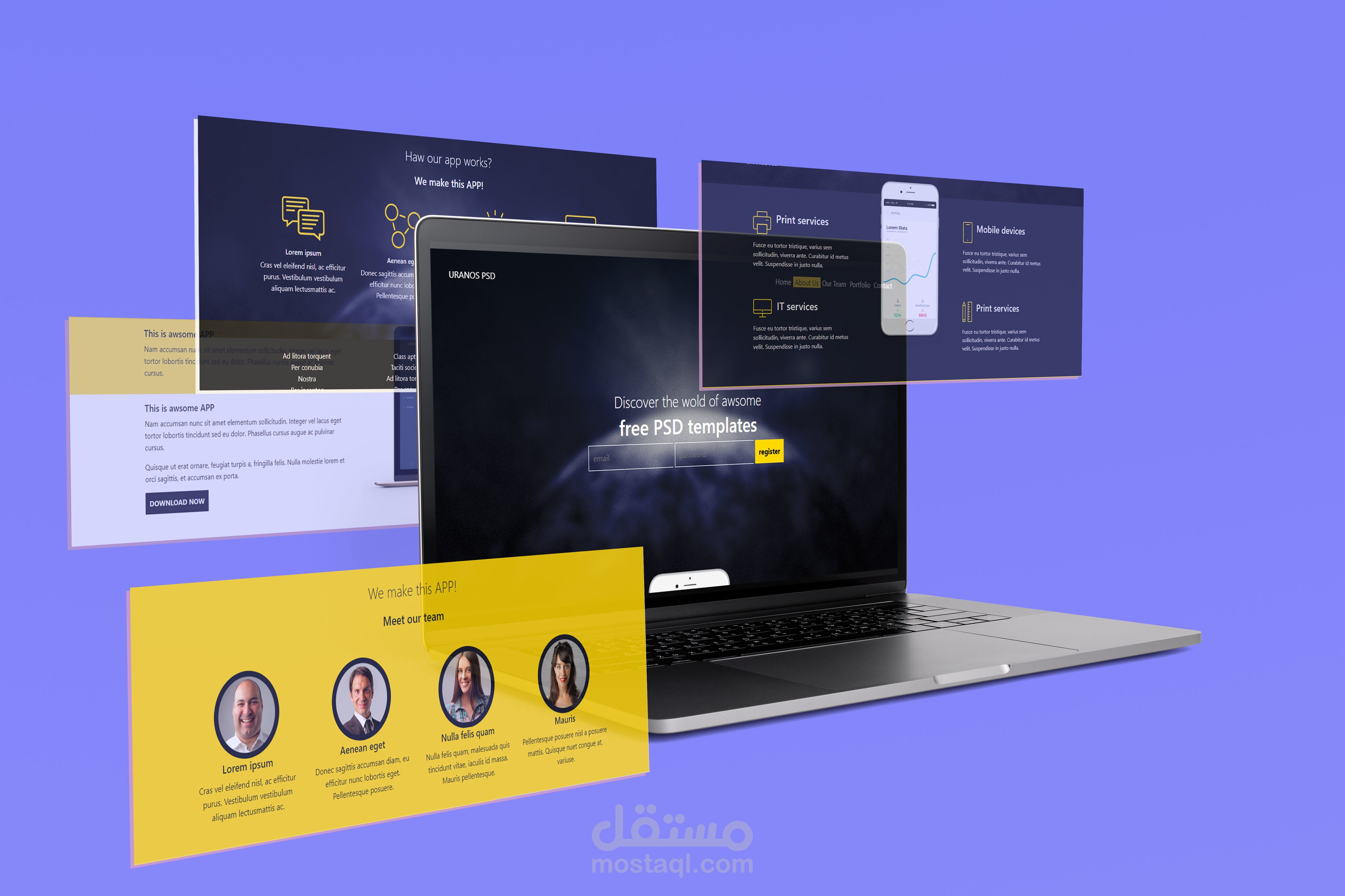 الواجهة الأمامية || تصميم ملف شركة  Front-End || Profile Company