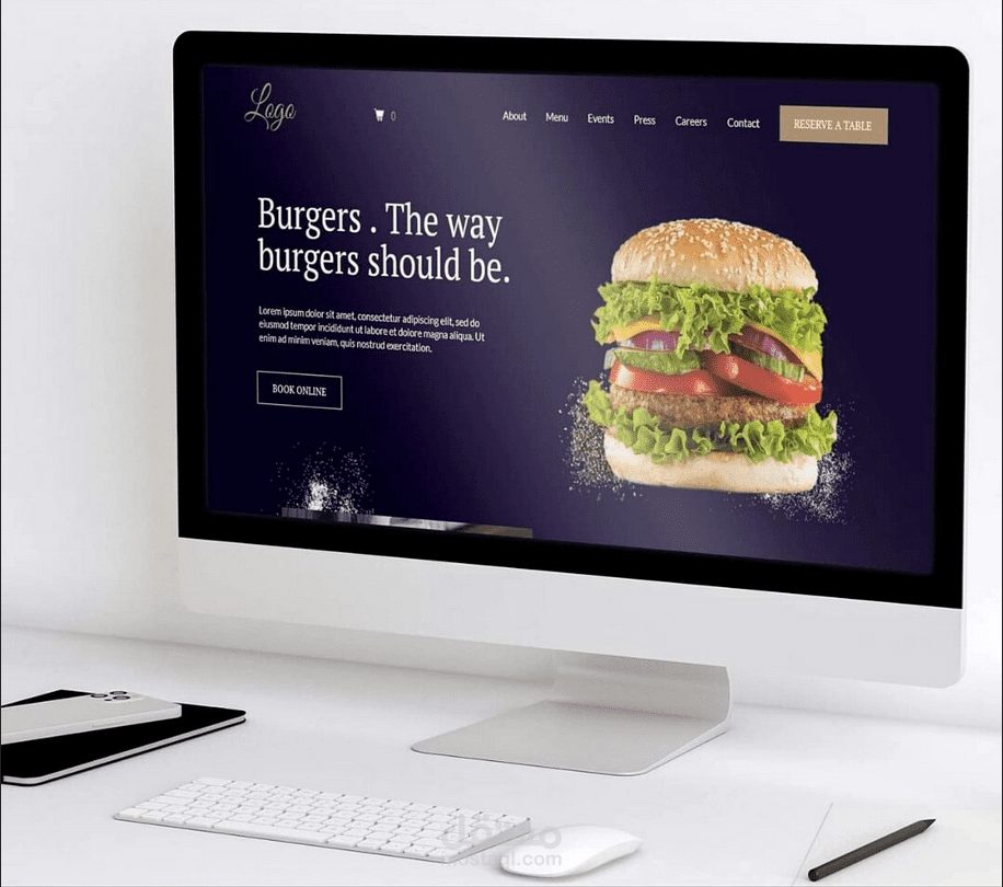 الواجهة الأمامية  ||  موقع مطعم  Front-End || Restaurant Website