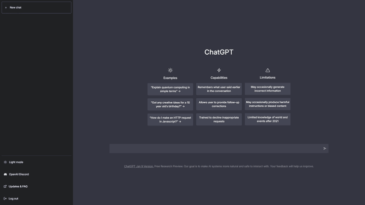 استنساخ لواجهة المستخدم الخاصة بـ ChatGPT