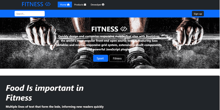 Fitness web application
