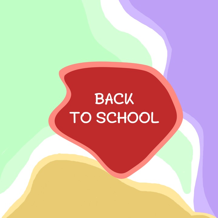 تصميم كارت بمناسبة إقتراب الدراسة يحمل شعار"Back to school"