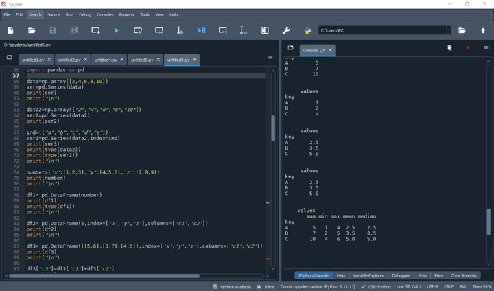 data anylsis python