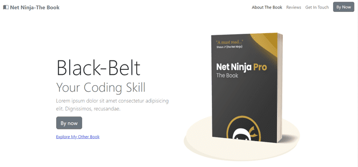 Net Ninja واجهة امامية منفذة ب Bootstrap
