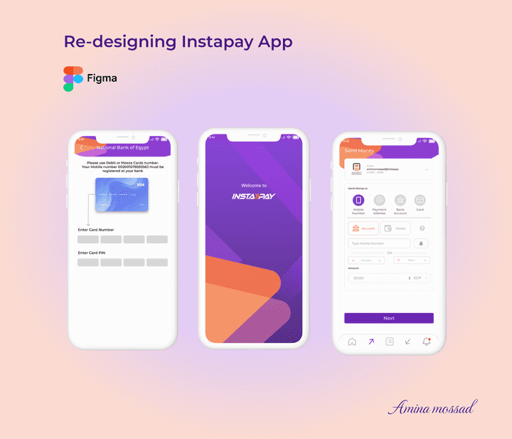 اعادة تصميم تطبيق Instapay