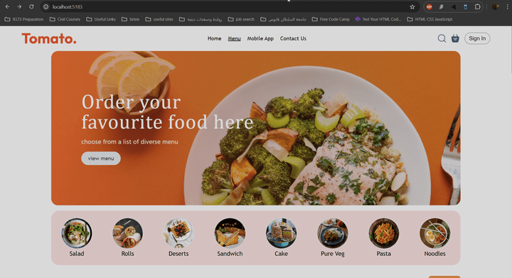 Food Delivery Website