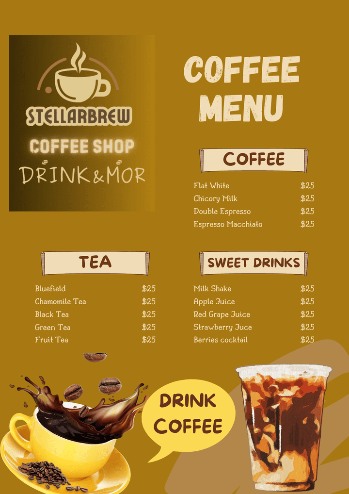 Cafe Menu