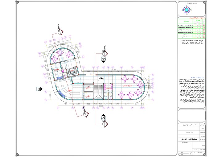 تصميم مخططات معمارية متكاملة 2D & 3D لصالة طعام ومرافقها في السعودية