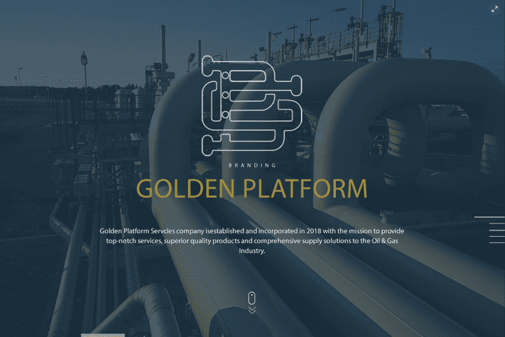 تصميم هوية شركة Golden Platform Services  للبترول