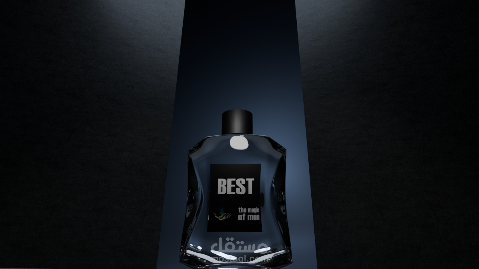 تصميم زجاجة عطر رجالي
