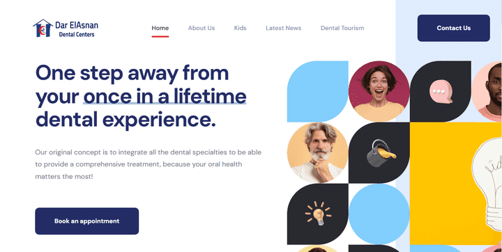 Web application for Dar ElAsnan Dental Center