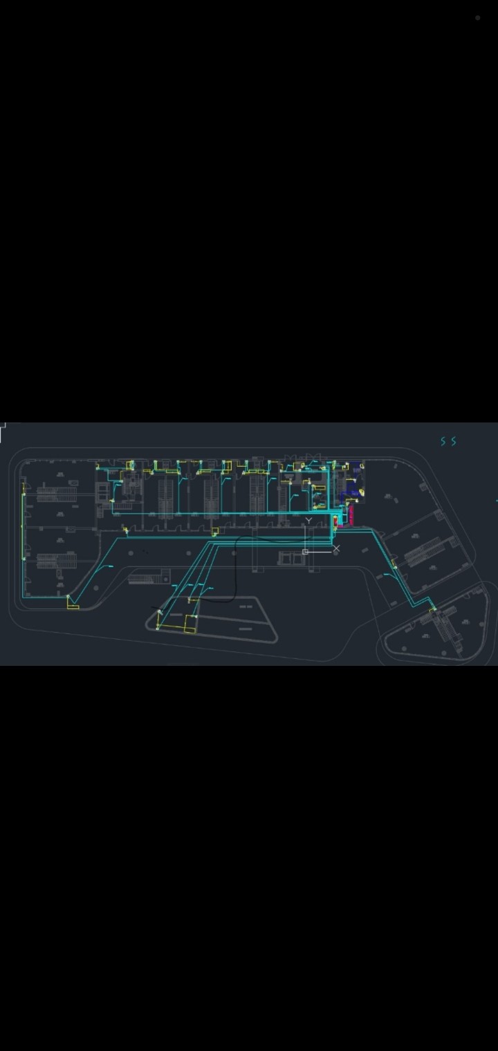 عمل تصميم لإضاءة دور اول في مول