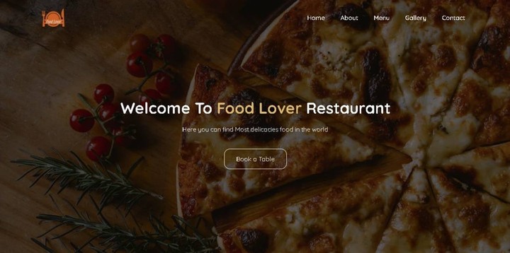 Website Design for Restaurant