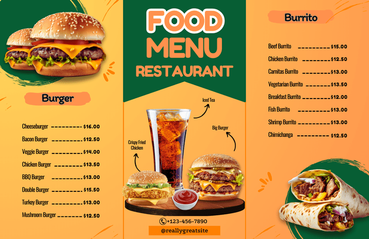 food menu