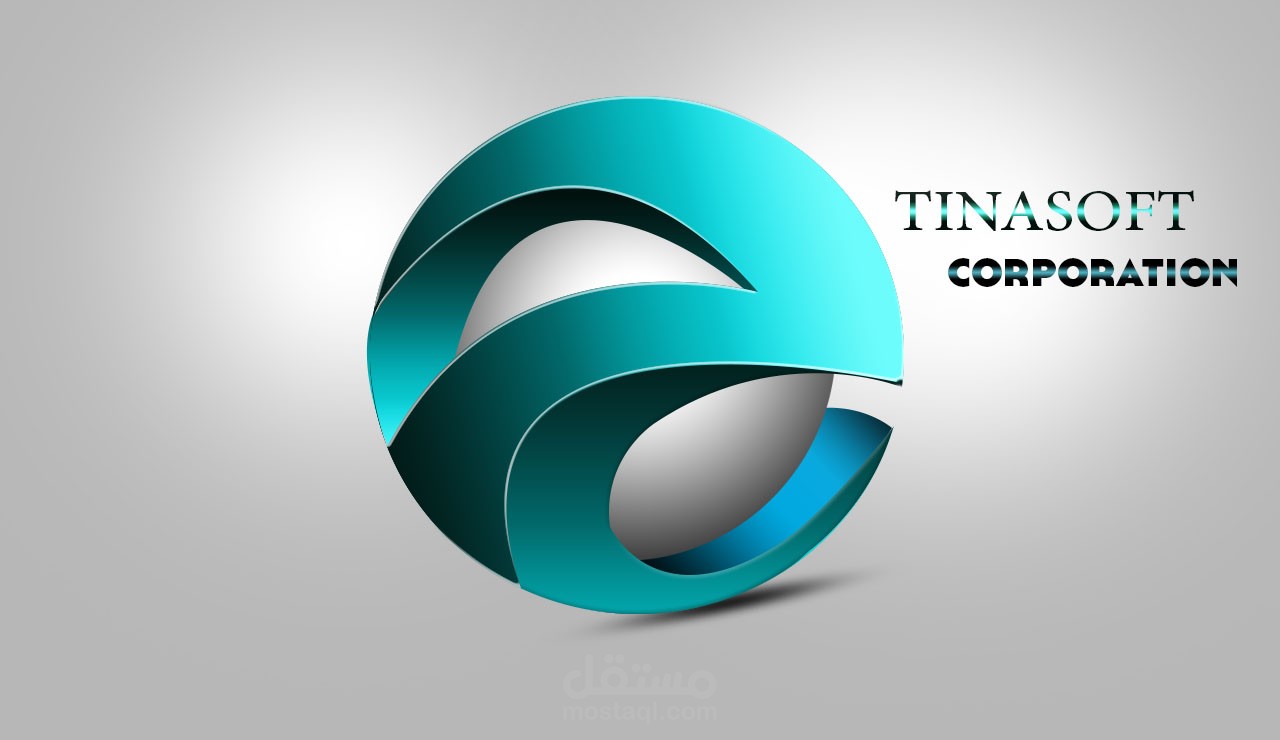 3D LOGO tinasoft by amireche achraf