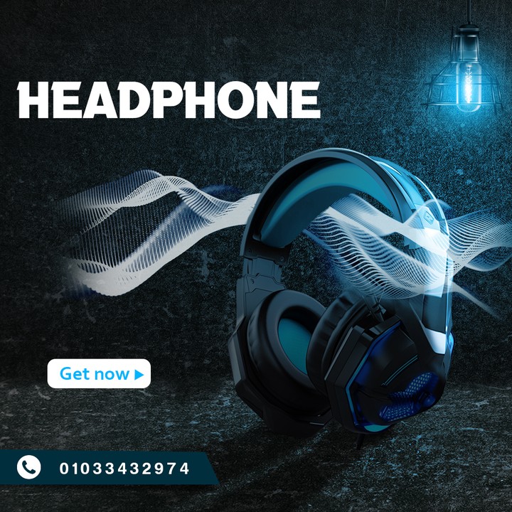 تصميم بوستر لعرض Headphone