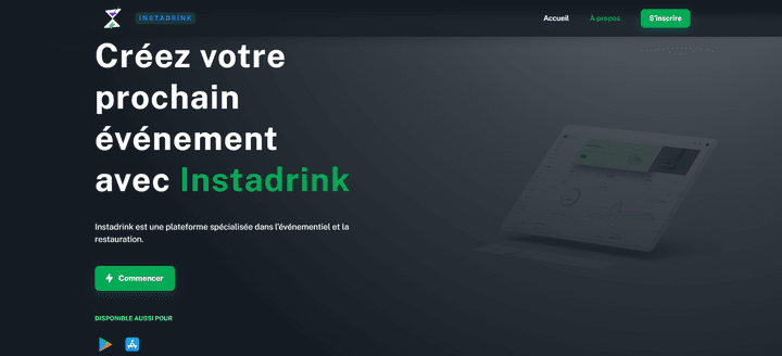 INSTADRINK منصة متخصصة مصممة لإنشاء وإدارة الأحداث والمطاعم بشكل مبسّط وفعّال