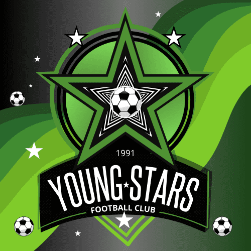 تصميم شعار نادي كرة قدم  Young Stars Football Club