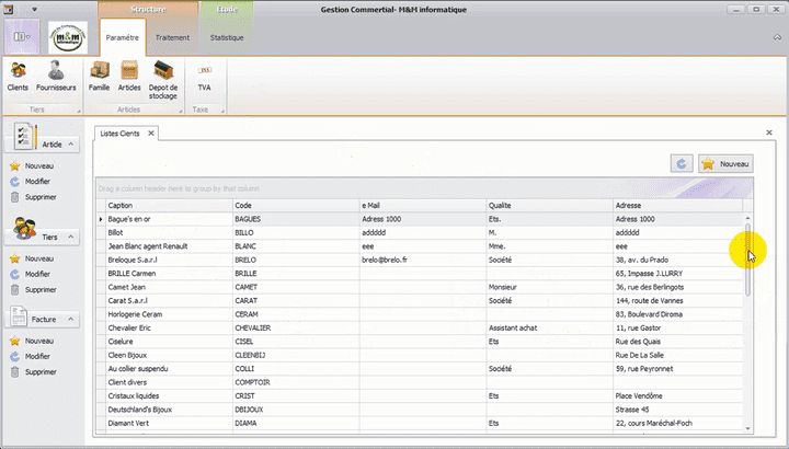 M&M Informatique: Commercial Management Application