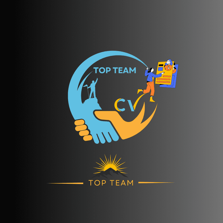 تصميم شعار اخر لنفس صفحة top team المتخصصة في عمل السيرة الذاتية