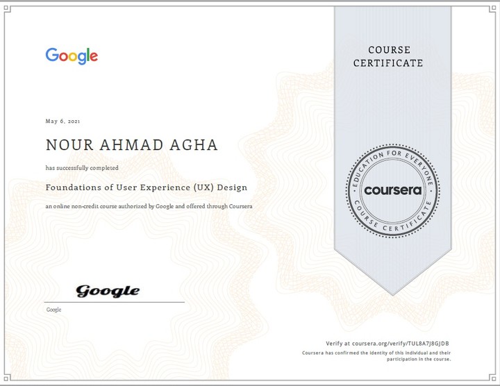 User Experience Design Certificate
