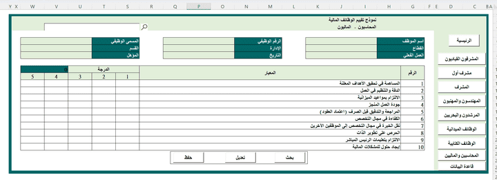 نماذج تقييم الاداء + ترحيل البيانات