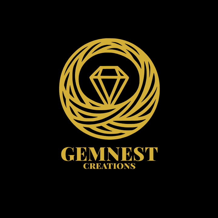 شعار لماركة مجوهرات مصنوعة يدوياً (GemNest Creations)