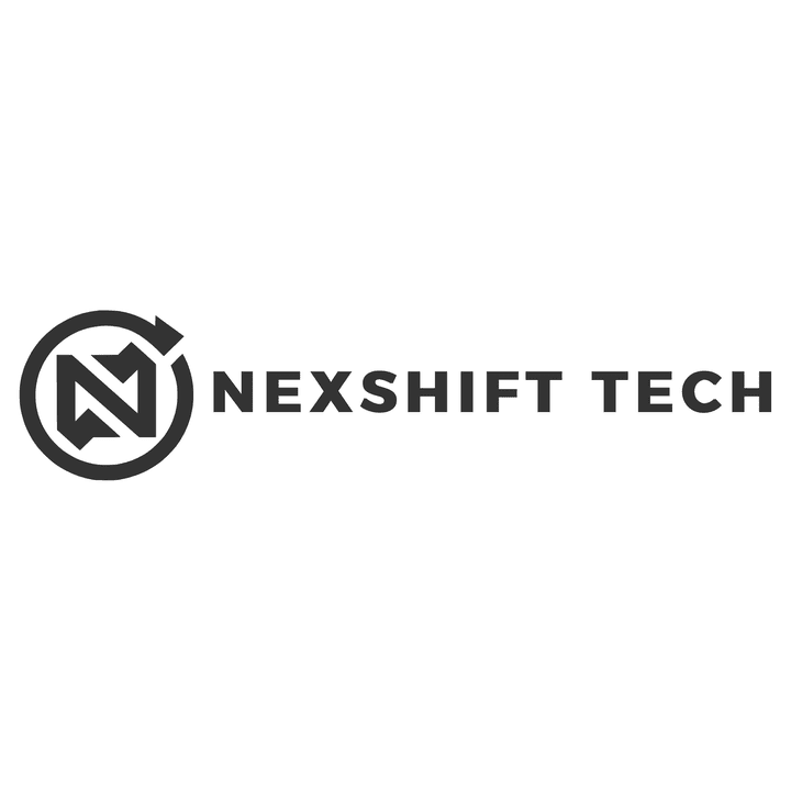 شعار لشركة ناشئة في مجال التكنولوجيا المتطورة (NexShift Tech)