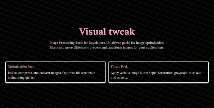 Visual-tweak: Web-based Image Processing Tool