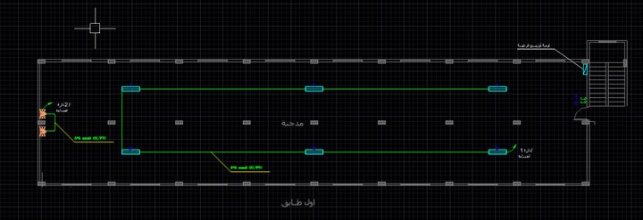 تصميم الانارة والطاقة لمدجنة