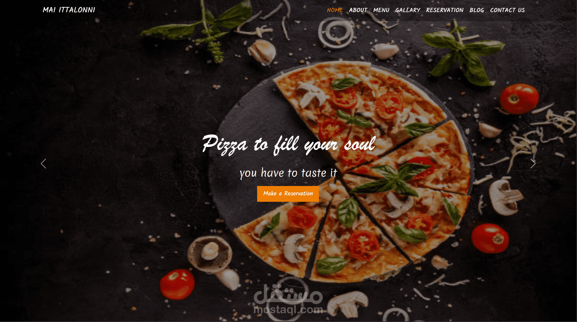 MAI-ITTALONNI – Italian Pizza Restaurant Website