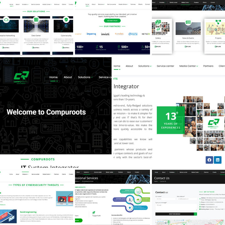 تصميم موقع شركة كمبيوروتس لتكنولوجيا المعلومات علي ووردبريس